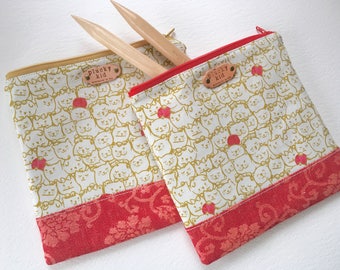 Cute Kittens Knitting Needle Case, Circular