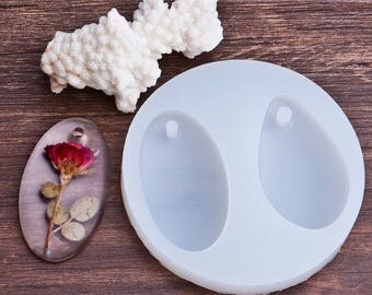 TEARDROP OVAL RESIN Mold, Silicone Mold to make teardrop pendants, reusable, makes 2 shapes, tol0699