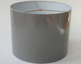 High Gloss Gray Lamp Shade 14" Diameter X 11" Tall