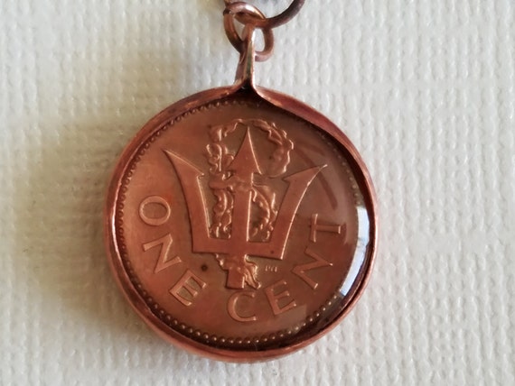 Items Similar To Barbados One Cent Coin Pendant On Etsy   Il 570xN.1126414412 533h 