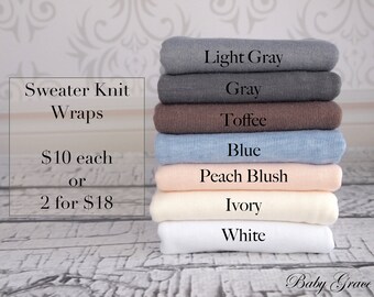 Newborn Wrap, Stretch Knit Wrap, Newborn Photo Prop, Stretch Wrap, Photography Prop, Baby Wrap, Newborn Swaddle, Sweater Knit Fabric
