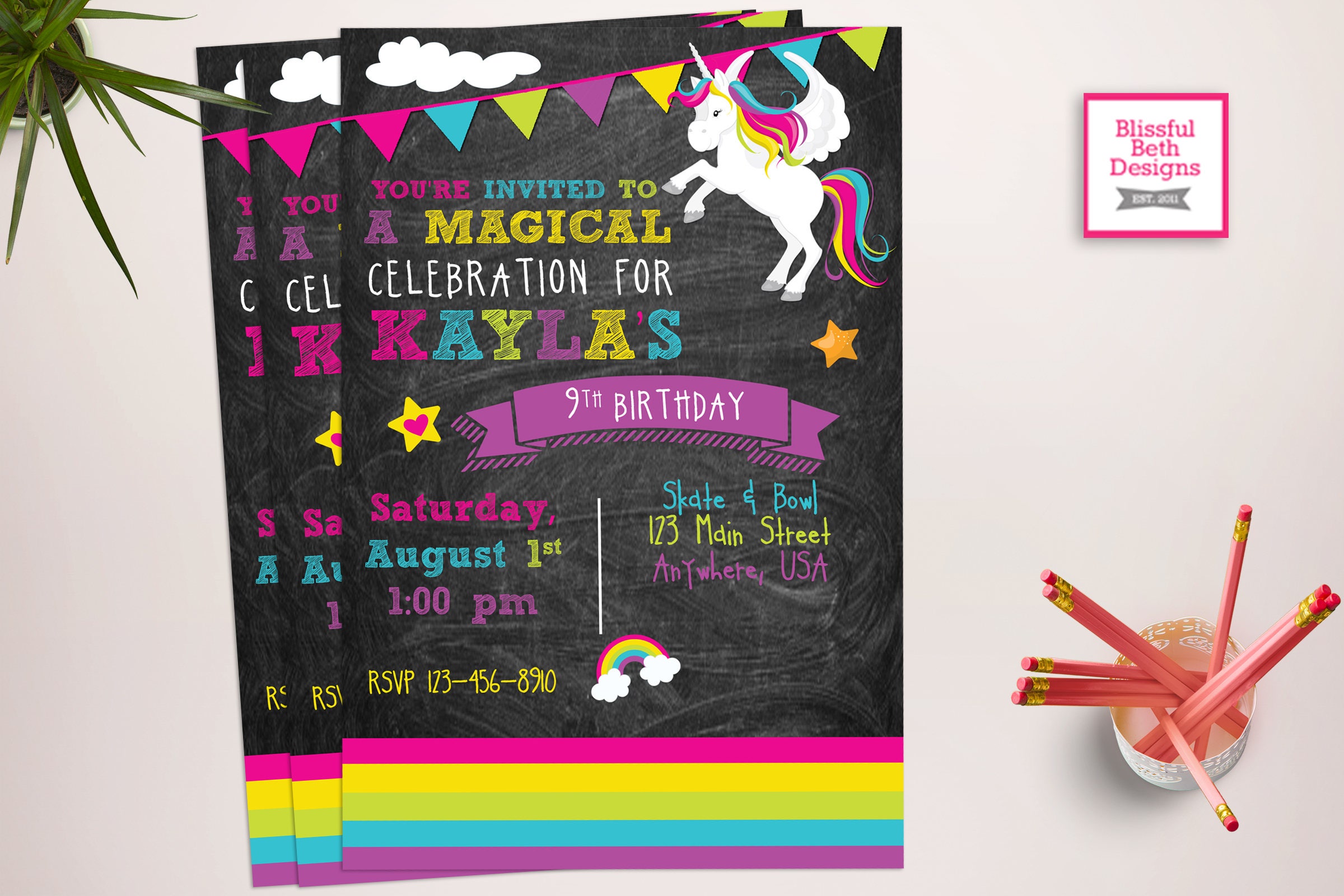 unicorn birthday invitation printable unicorn invitation