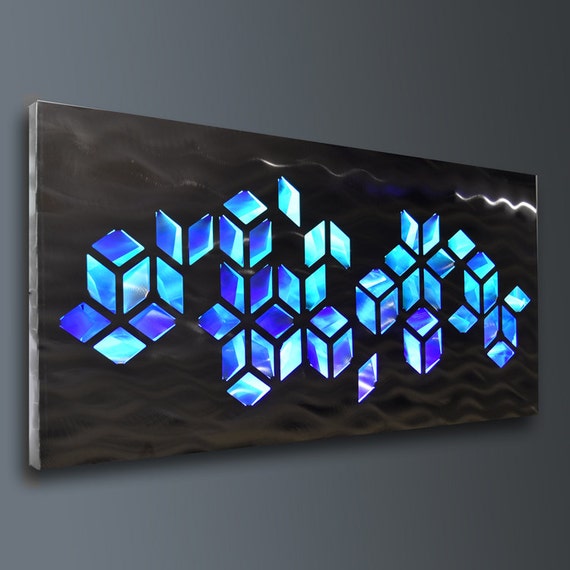 Impulse Metal Wall Art Lighted Wall Art Geometric Wall