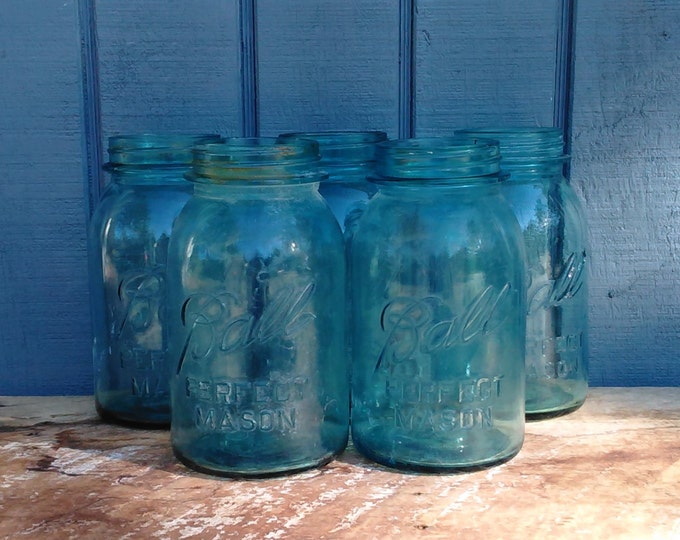 Vintage Ball Jars - Blue Mason Jars