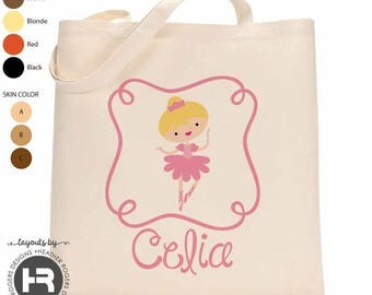 Ballerina Bag - Personalized Dance Tote Bag - Monogram Ballet Bag - Perfect for a Big Sister Kit - Ballet Camp Bag