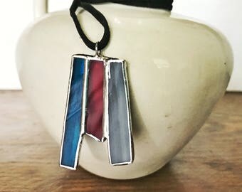 Stained Glass Pendant Necklace
