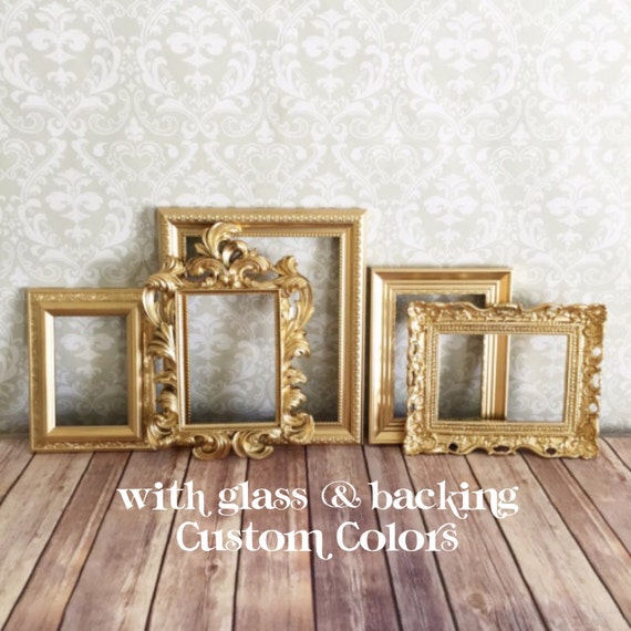 Gold PICTURE FRAMES vintage style Hollywood Regency
