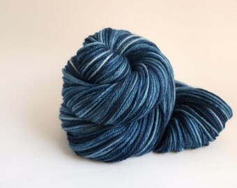 Hand Dyed Worsted Weight Yarn, 218 yards, Super Wash Merino Wool, Swirl