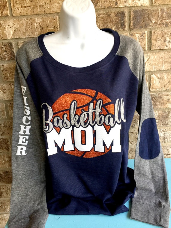 Basketball Mom Shirt Customized Glitter Basketball Shirt