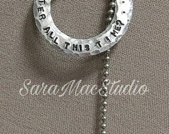 Deathly Hallows Inspired Stamped Necklace