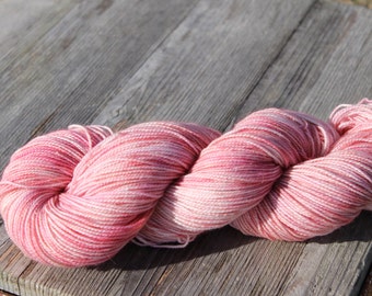 Rose Petals - merino, silk, stelina, super wash sock yarn, indie dyed, hand dyed, knitting, crochet