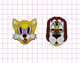 50% off Breakfast at Tiffany's inspired Mask pins Holly Golightly Paul Varjak Audrey Hepburn Cat Dog Classic movie Couple pin