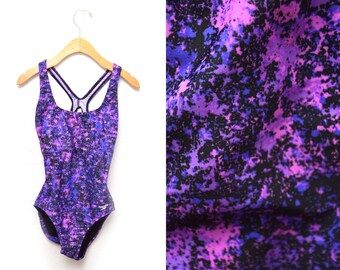 90s Speedo One Piece Bathing Suit Swimsuit Purple Women's 6 Small