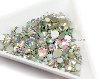 Mixed Size Crystal AB Flat Back Rhinestones High Quality 500pcs