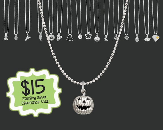 CLEARANCE SALE | Tiny Jack 'O Lantern Necklace | Minimalist Necklace | Layering Necklace | Dainty Jewelry | Korena Loves