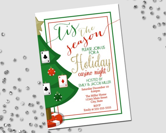 Free Holiday Casino Invitations Templates 3