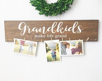 Grandkids make life grand sign - Grandkids sign - Grandparents gift - Christmas gift - Mothers day gift - Grandparents sign