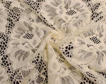 Tan 59" Natalie Lace Fabric by the Yard - Style 583