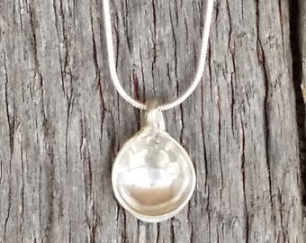 Beautiful Sterling Silver Salt Spoon Necklace Charm