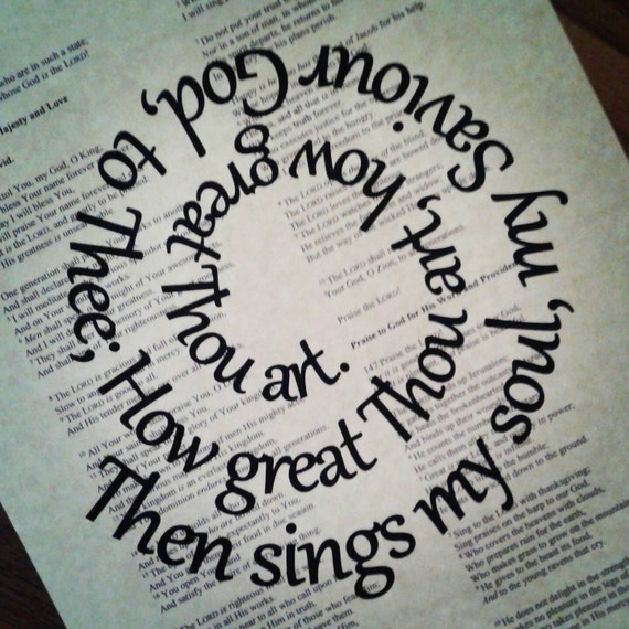 How Great Thou Art Hymn Lyrics Spiral Print Then Sings   Il 570xN.1129787852 Iab7 