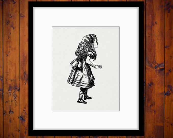 Alice from Alice in Wonderland Digital Image Download Printable Graphic Vintage Clip Art Jpg Png Eps HQ 300dpi No. No.1501