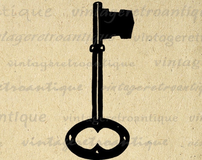 Antique Key Graphic Printable Download Digital Image Illustration Vintage Clip Art Jpg Png Eps HQ 300dpi No.4079