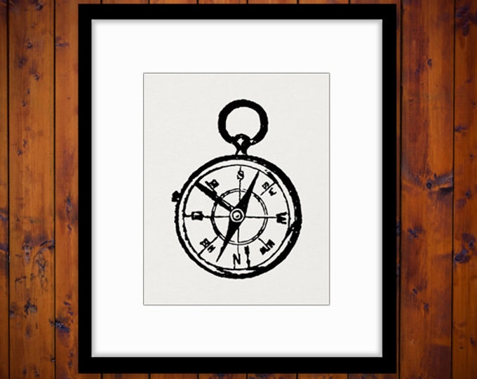 Digital Image Compass Graphic Antique Illustration Printable Download Vintage Clip Art Jpg Png Eps HQ 300dpi No.1161