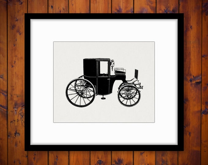 Antique Automobile Car Buggy Image Graphic Digital Download Printable Vintage Clip Art for Transfers etc HQ 300dpi No.1883