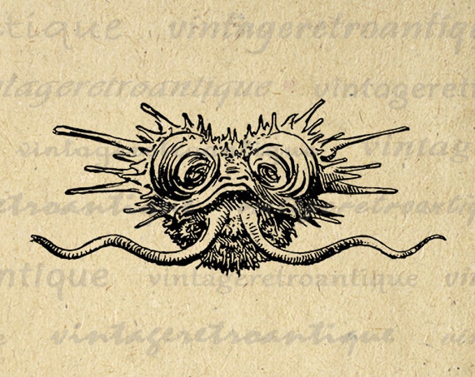 Printable Graphic Dragon Digital Monster Download Illustration Image Antique Clip Art Jpg Png Eps HQ 300dpi No.3816