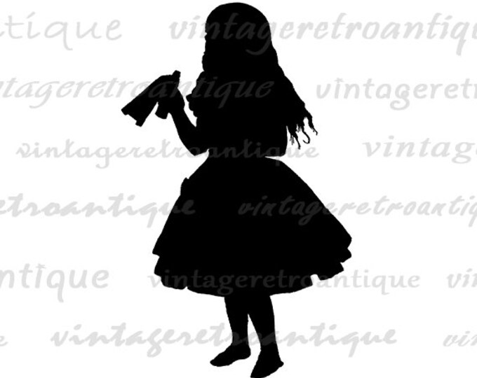 Digital Printable Alice in Wonderland Download Drink Me Bottle Graphic Alice Silhouette Image for Transfers Tea Towels etc HQ 300dpi No.4670