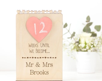 Personalised Wedding Countdown Sign Gift