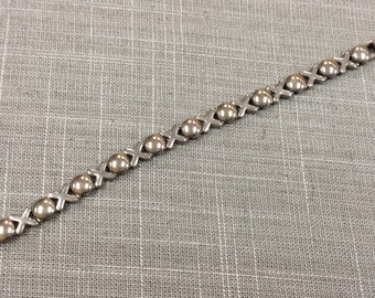 925 Sterling Silver Hugs And Kisses XOXO Bracelet!!!