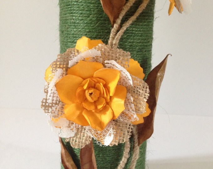 Decorative flower bottle, Home decor, Wedding decoration, Flower - candle holder