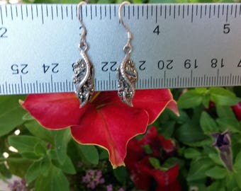 Marcasite Sterling Silver Dangle Earrings