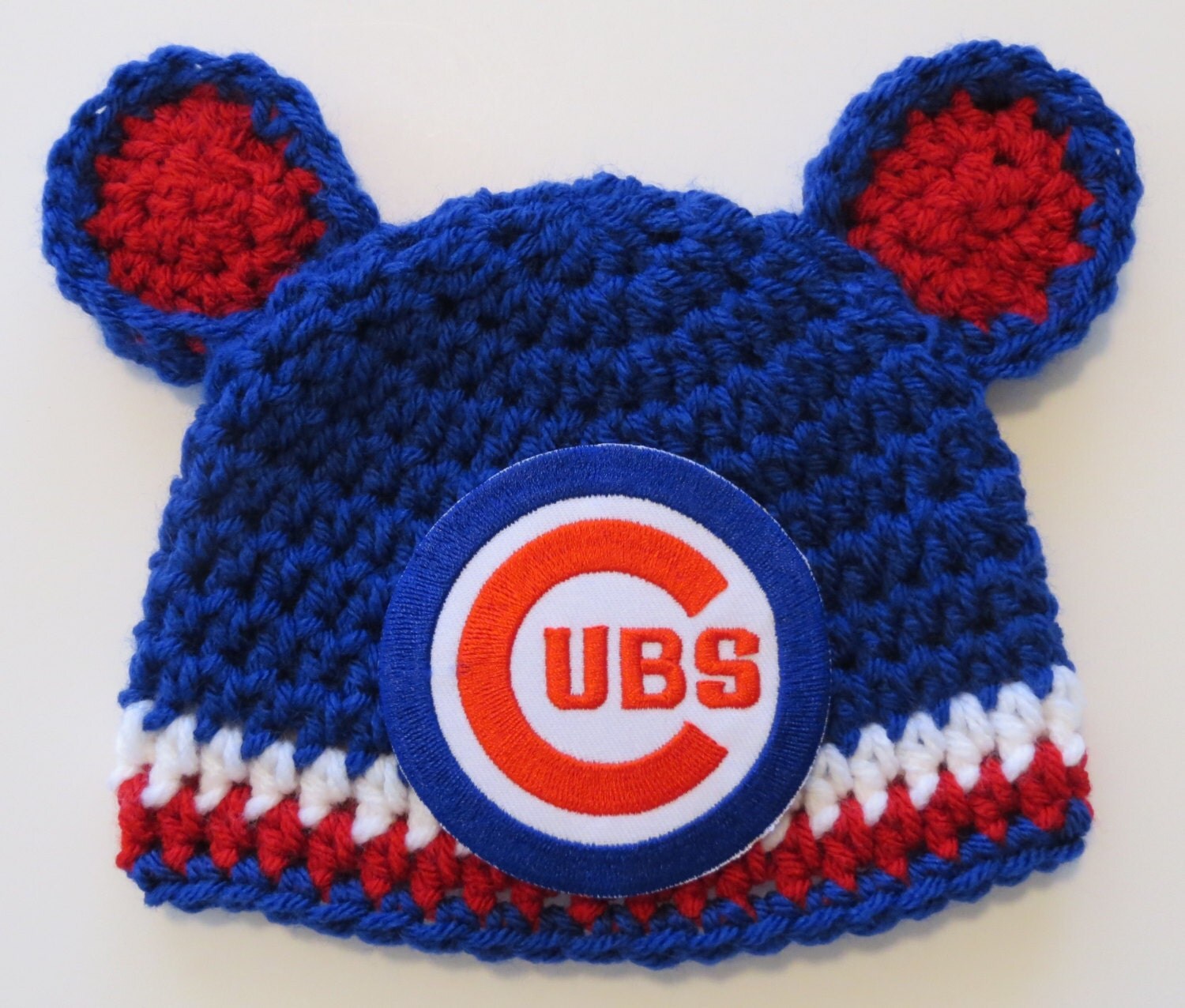 CUBS Baseball Crochet Hat Newborn to by kimcrochetcreations