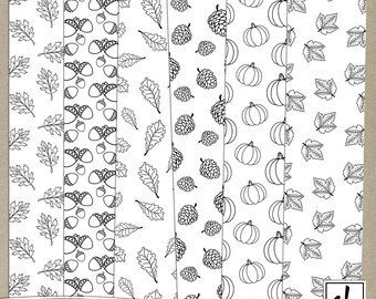 Digital Paper - Pattern Overlays - Digital Patterns - Autumn Overlays - Fall Patterns - Fall Paper - Instant Download - CU OK