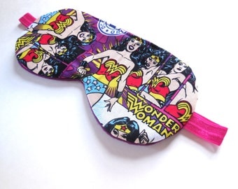 Wonder Woman Sleep Mask, Girls Superhero Eye Mask, Women Ladies Kid Child Pre-Teen Super Hero Blindfold, Eyeshade Shade Cover Sleepmask
