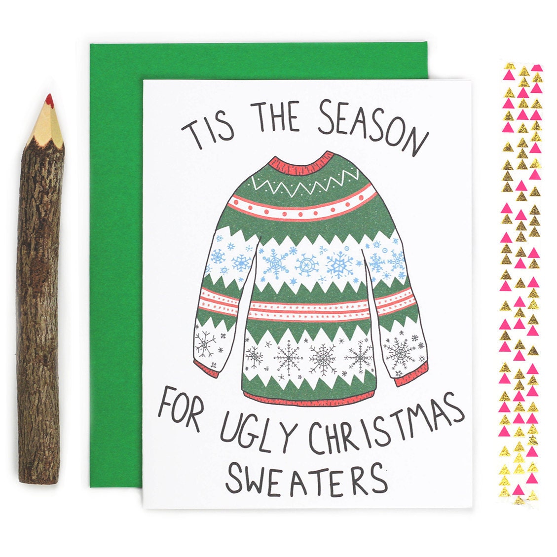 Funny Christmas Card Ugly Sweater Party Xmas Gift For