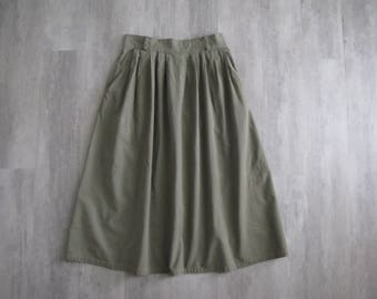 Olive green skirt | Etsy