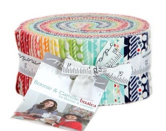 Modern Jelly Roll Fabric | Bonnie and Camille Basic for Moda | patchwork fabric | quilters cotton