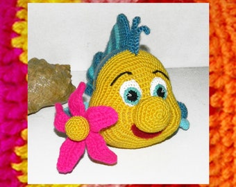 Amigurumi Pattern. Crochet Positive Fish. Cartoon Toy. DIY