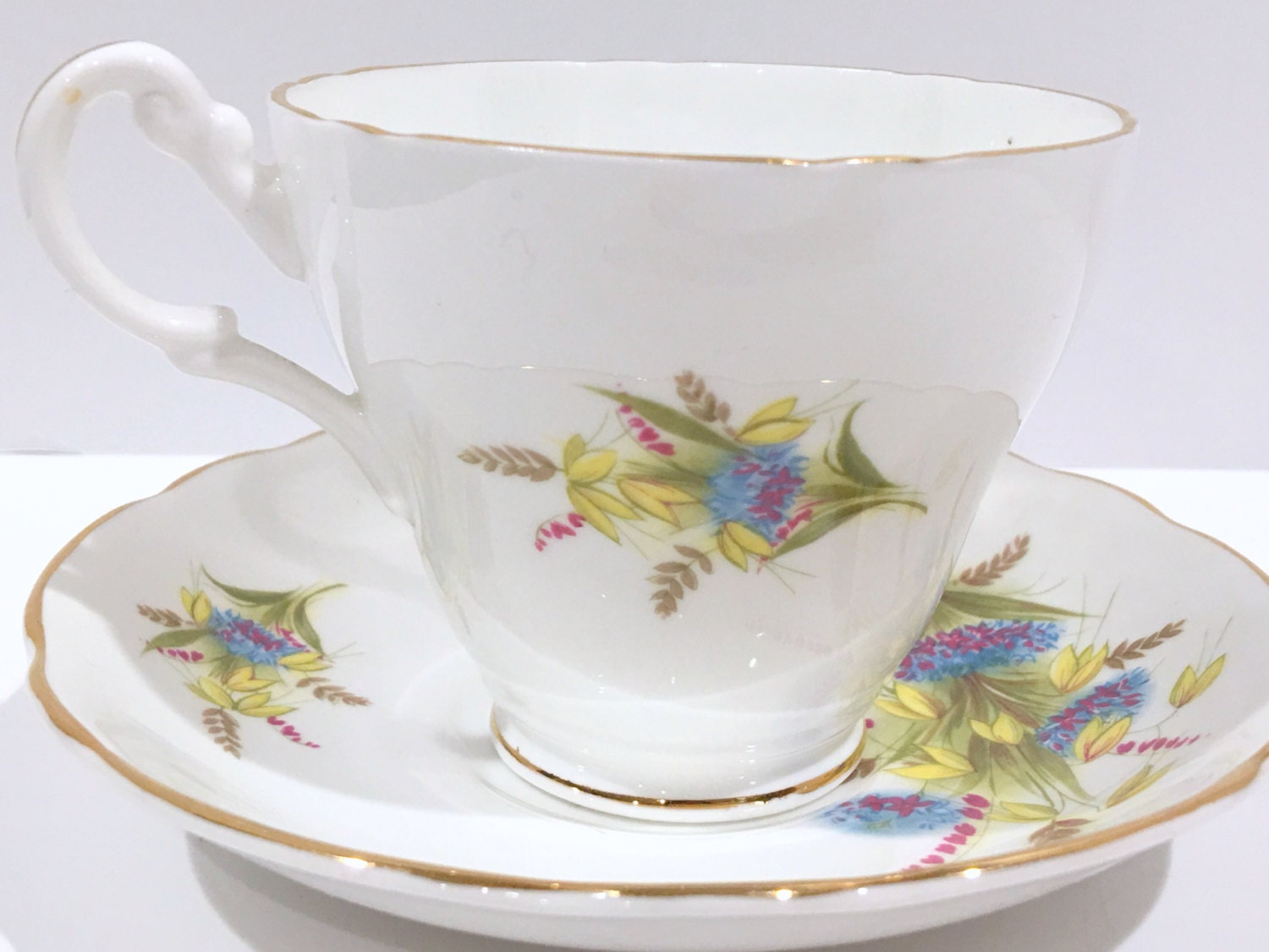 Royal Ascot Tea Cup and Saucer, Vintage Tea Party, Antique Teacups ...