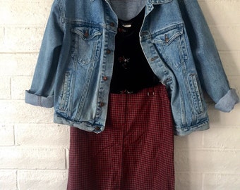 SALE 20% off 90s Punk Plaid Skirt