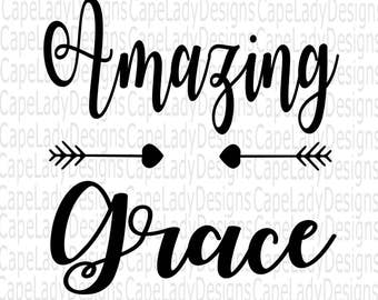 Amazing grace svg | Etsy