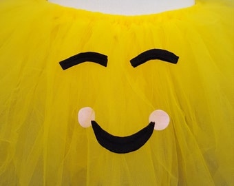 Smiling Emoji Tutu, Smile Emoji Tutu, Emoji Costume, Emoji Cosplay Tutu, Emoji Halloween Tutu, Emoji Photo Prop Tutu, Group Costume, Emoji