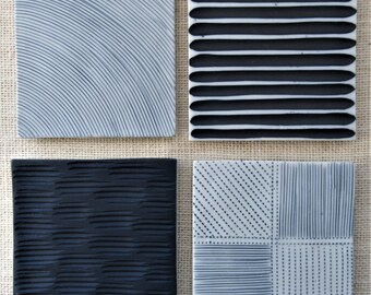 Textured Organic #1 Ceramic Coasters