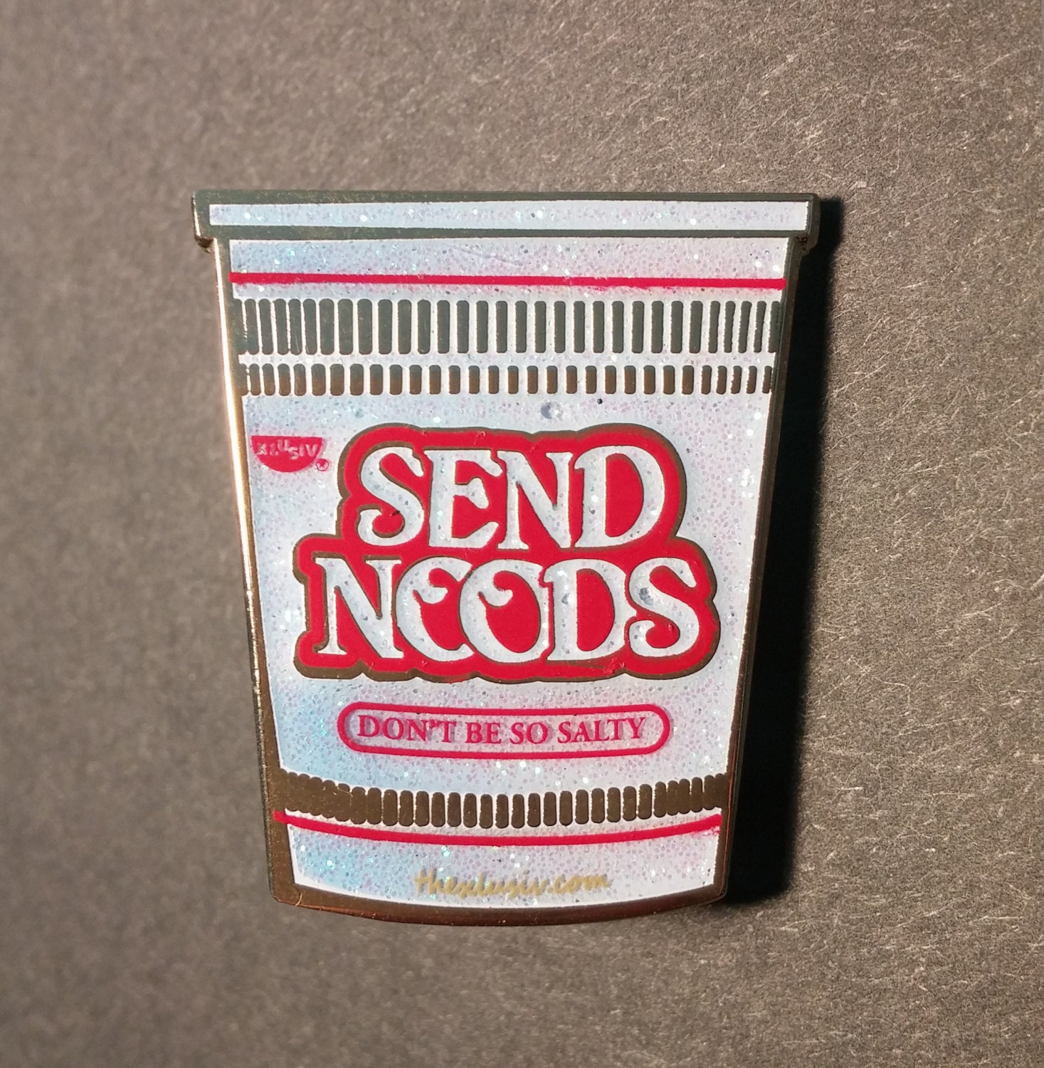 Send Noods Ramen Noodle Hat Pin Cup of Noodle Pin