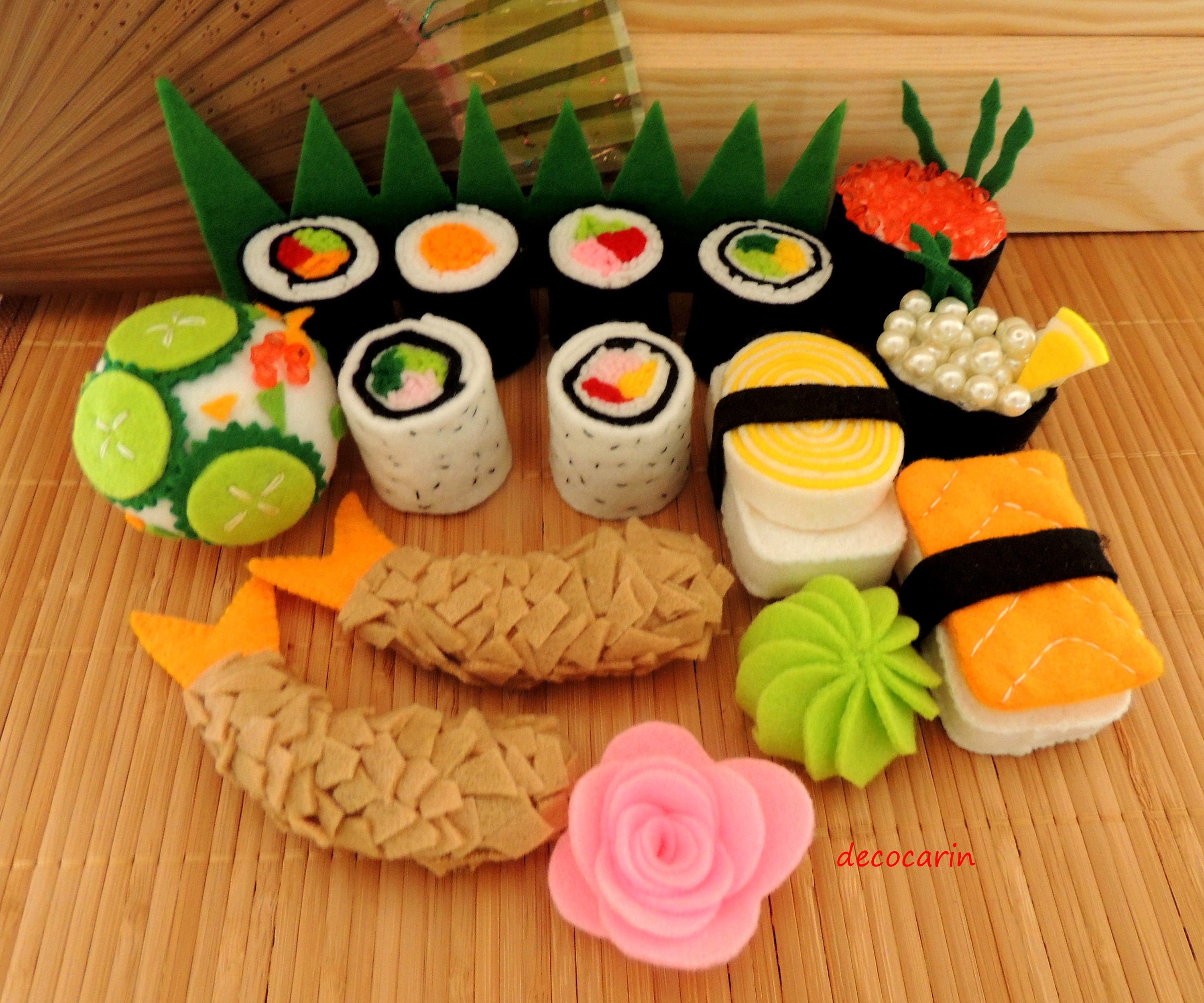 Felt Food Japanese Felt Sushi Rolls Shrimp Salmon Roe Tamago
