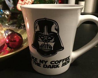 Star wars 16 ounce funny dark side coffee mug, vader