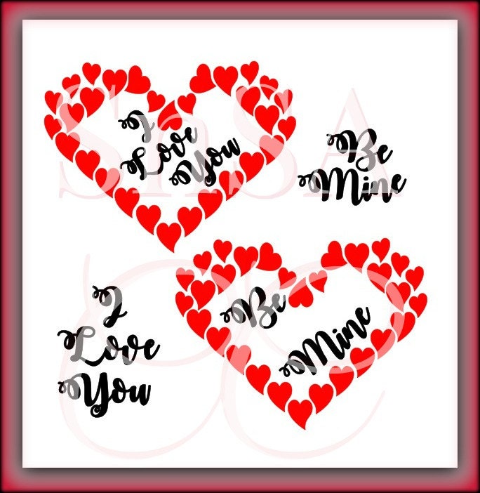 Download SVG Heart Love Valentine Be Mine Monogram Arrow Circle ...